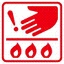 pictogram Beware of burns
