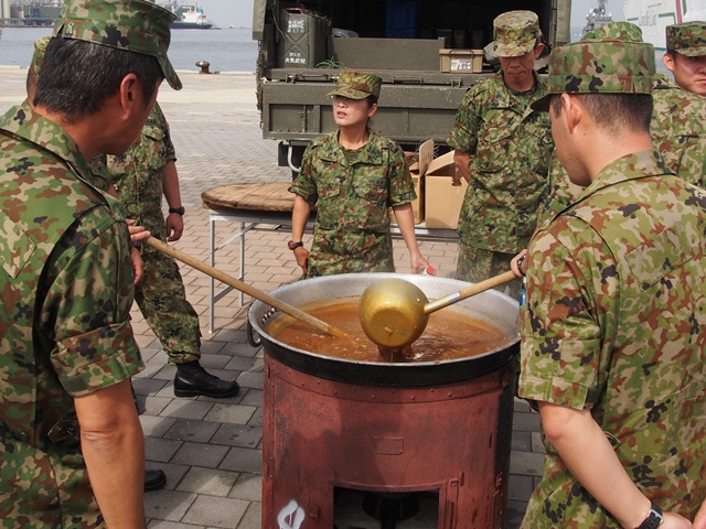 Curry prepared by the Self Defense Forces