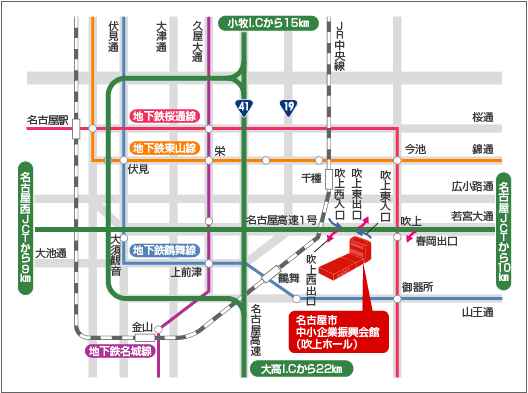 吹上ホールの地図