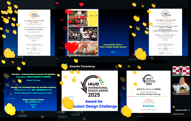 Photo:Award winners giving their speeches