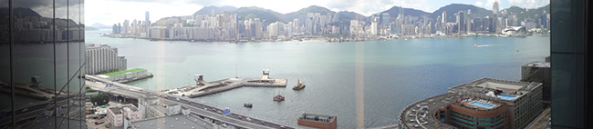 Photo: The view of Hong Kong Bay from Hotel Icon’s 25th floor