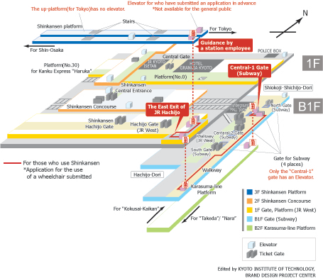 The Map of Transfer at Kyoto Station
