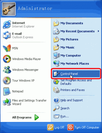 Figure: Operation figure of step2 for Windows XP