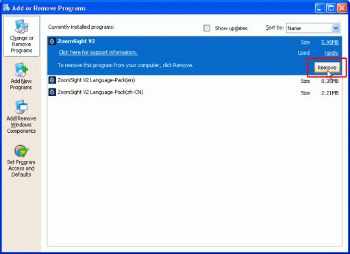 Figure: Operation figure of step5 for Windows XP