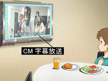 CM字幕放送のイメージ